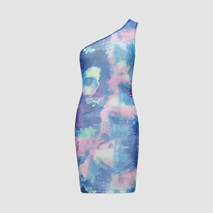 Cider [size 4-10] Starry Sky Cold Shoulder Dress