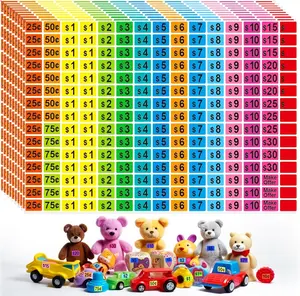 2250 Pcs Garage Sale Stickers, Yard Sale Price Stickers, Price Tag Labels Stickers for Yard Sale Supplies