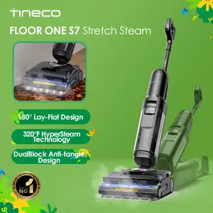 Tineco Floor One S7 Stretch Steam Cordless Wet Dry Vacuum Steam Mop All-in-One, 320℉ HyperSteam, 180° Lay-Flat, Anti-Tangle Design, FlashDry Self-Cleaning, Up to 75 Min Runtime