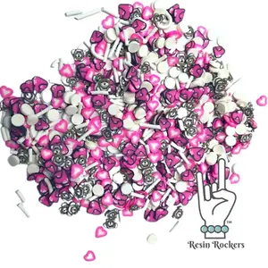 Hearts and Bears Mix Polymer Clay Pieces