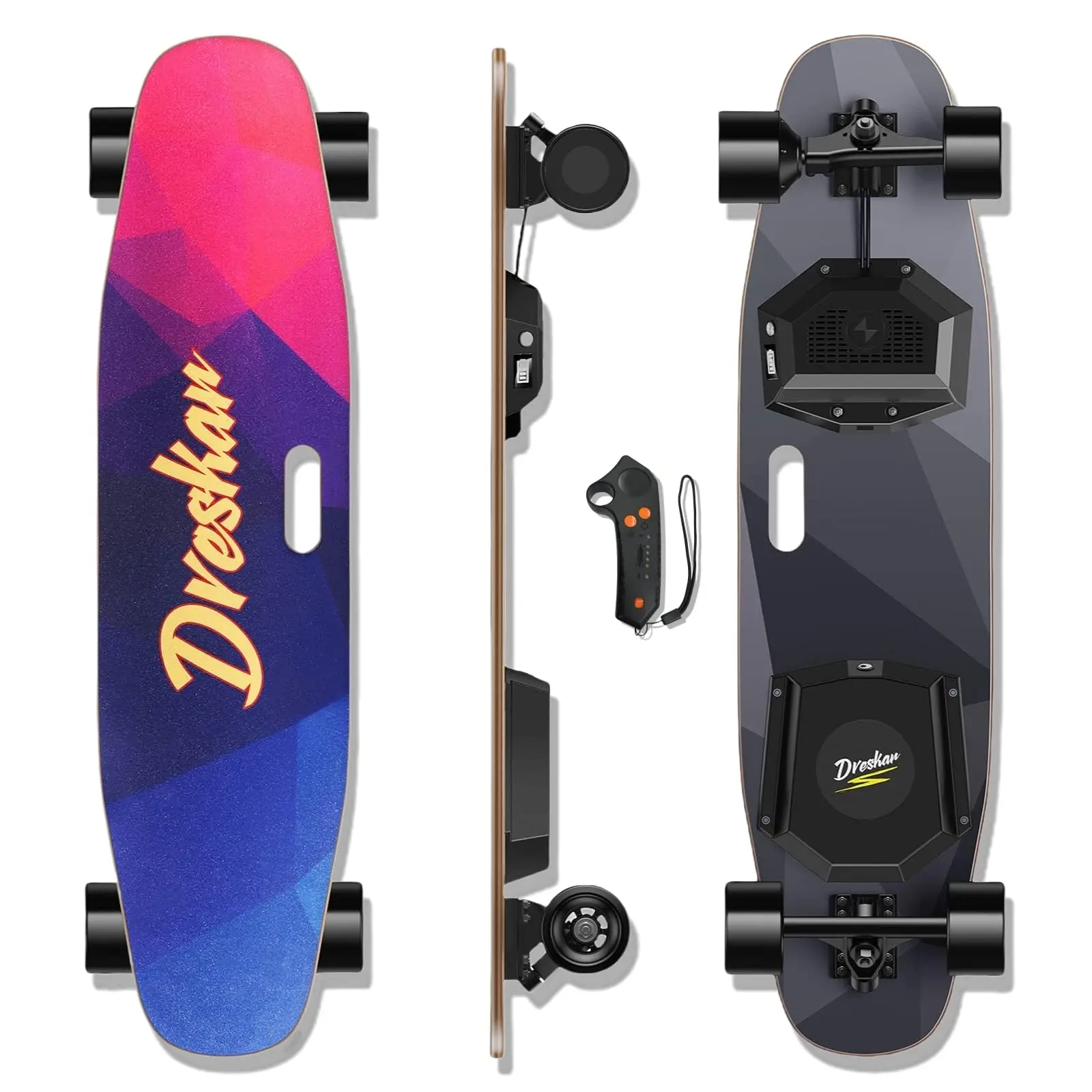 Winderseka FT003 Upgraded Electric Longboard - 450W Powerful Brushless Motor, 4 Speed Modes, Lightweight & Sturdy Build, 22 mph Max Speed, 15.5 mi Range, Ideal Gift for Skateboard Enthusiasts (Toys & Hobbies, Sports & Outdoor Play Ride-on Toy)