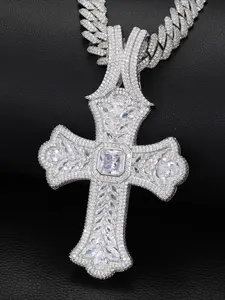 LYEECYEE Fashion Hip-Hop Jewelry Pendant, Cross Pendant for Men, Hip-Hop Trendy Streetwear Accessory Necklace, the perfect gift for festivals and parties.