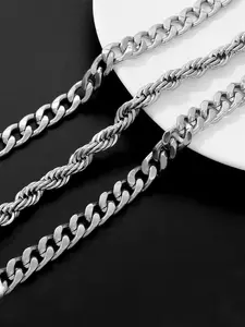 Men's Street Style Chain Bracelet, Fashionable Stainless Steel Jewelry for Party, Daily Clothing Decor, Trendy All-match & Exquisite Jewelry for Birthday Gift