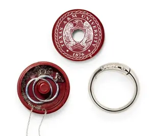 Licensed A&M Crest - Maroon Stainless Steel Keychain Lightweight Keychain