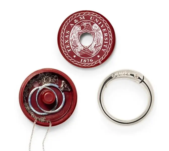Licensed A&M Crest - Maroon Stainless Steel Keychain Lightweight Keychain