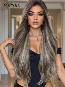 Handwoven Lace Frontal Hairline Wig, Natural Looking Wigs, Natural Look, High-Quality Synthetic Fiber, Breathable Comfort, Suitable for Daily Use or Special Occasions, Glueless Frontal Wig