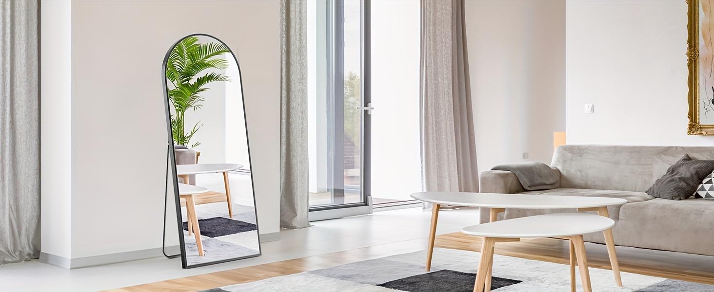 LUXEHAEVEN Full Length Arched/Rect Mirror with Stand