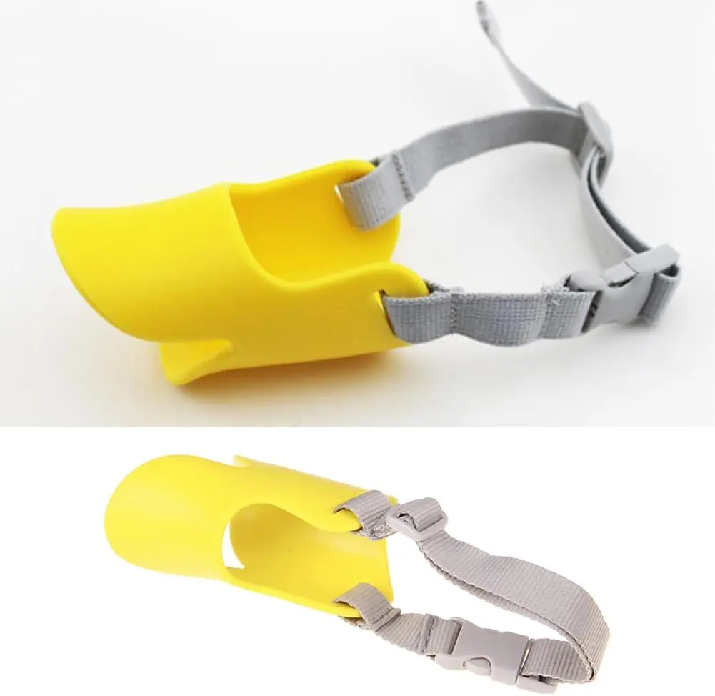 Soft Silicone Duck Bill Dog Bite Guard with Quick Release Buckle - Adjustable Strap, All-Around Mouth Protection Training Aid, Puppy Training Tools for 2.5-4.5kg Small Dogs (Chihuahua, Maltese), 2.5-4.5 Kilograms