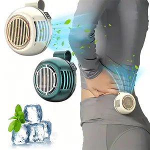 2026 Upgraded Portable Silent Bladeless Clip-On Fan with LED Display, Compact Wearable Neck & Waist Fan, 5-Speed Wind Control, 1000mAh Rechargeable Battery, Hands-Free Clip Design for Outdoor Travel Office Cooling