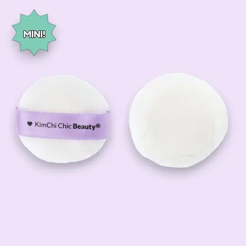 KimChi Chic Beauty Mini Powder Puff - Soft Velour Makeup Puff for Smooth, Even Powder Application