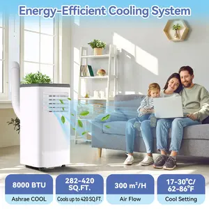 14,000 BTU Portable Air Conditioner – 3-in-1 AC/Dehumidifier/Fan, Sleep Mode, 24H Timer, <51dB, Remote, LED Display, Auto Swing, Window Kit, Up to 550 sq ft