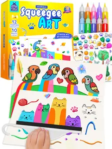 Purple Ladybug Squeegee Paint & Sticker Art Craft Kit, Screen-free creativity for kids, low-mess, low-prep, everything you need included. Keeps kids busy and having fun while expressing themselves - a gift you'll be proud to give!!