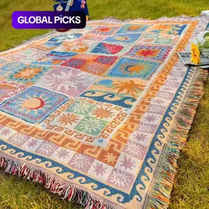 Outdoor blanket, Camping supplies, Lightweight picnic mat, Picnic Essentials, portable thick camping blanket beach blanket, courtyard garden tent mat washable warm blanket, outdoor decoration tear resistant leisure blanket tablecloth