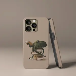 Reading Octopus Design Tough Hard - Case for iP 8, X, 11, 12, 13, 14, 15, 16