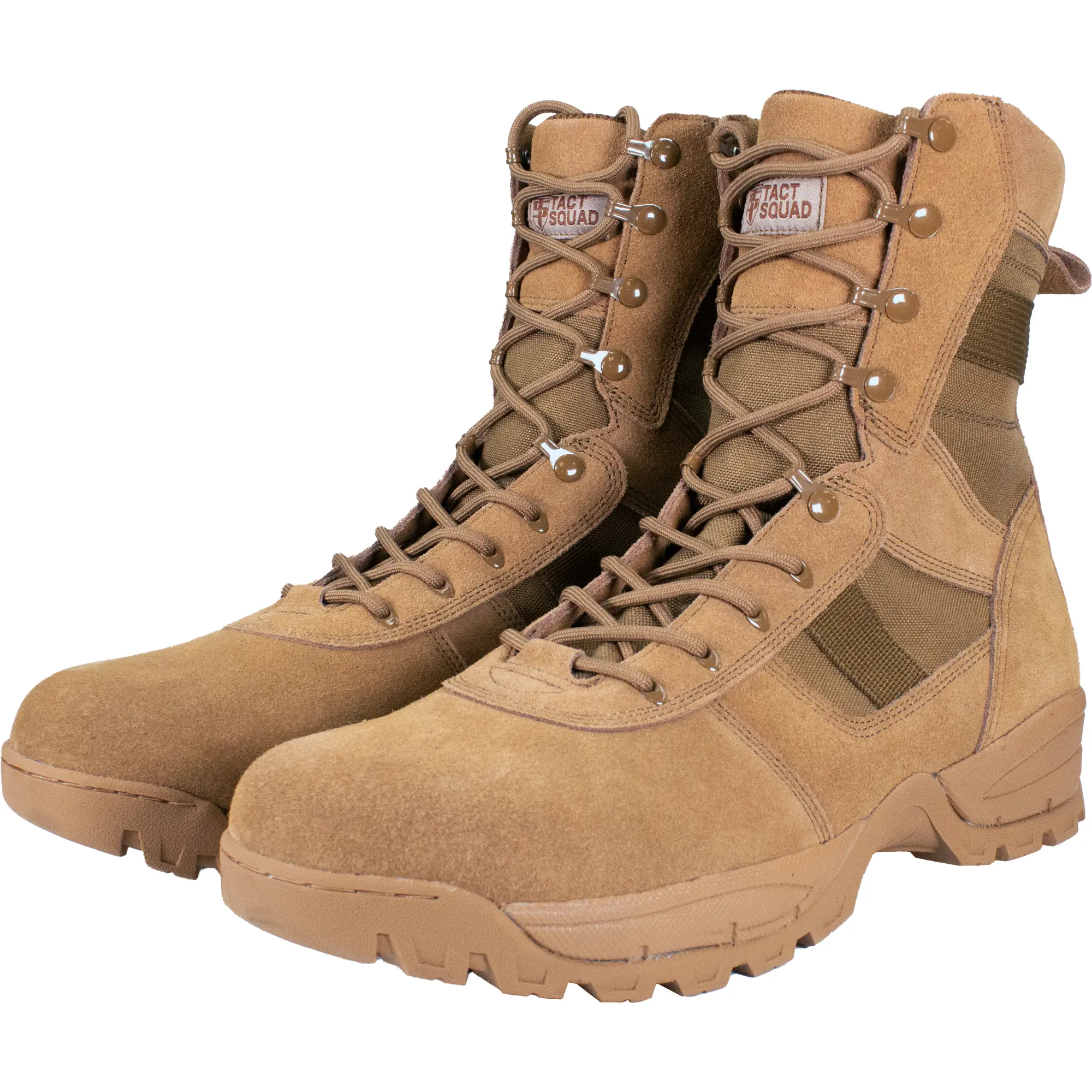 Military Tactical Work Boots Hiking Motorcycle Combat Boots 8 Inch Coyote Boot with Memory Foam Insole, Durable - and Slip-Resistant Rubber Sole