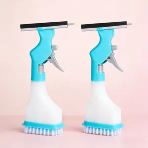 4-in-1 Window Cleaning Tool Set with Spray Wipe Squeegee & Scrub 2pcs for Windows Mirrors Shower Door No Streak Easy Clean Home Cleaning Tool All-in-One Glass Cleaner