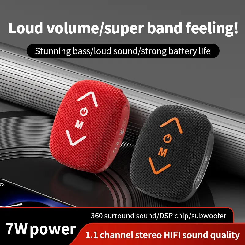 Bass-17 Wireless Portable Convenience Cycling Bluetooth Speaker - 7W Stereo Deep Bass, 1200mAh 10H Playback, IPX5 Waterproof, Hands-Free Calls, Built for Motorcycles & Bikes, Portable All-in-1 Subwoofer Power Bluetooth Speaker, Speaker Bluetooth Portable