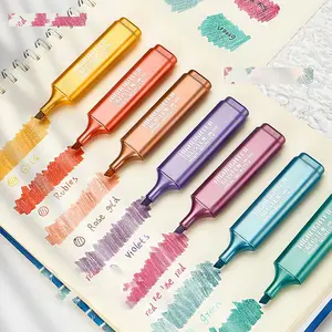 8 Pack Flashing Fluorescent Pens for Students, Colorful Highlighter Markers for Note-Taking Highlighting, High-Quality Handwriting Ink Pens