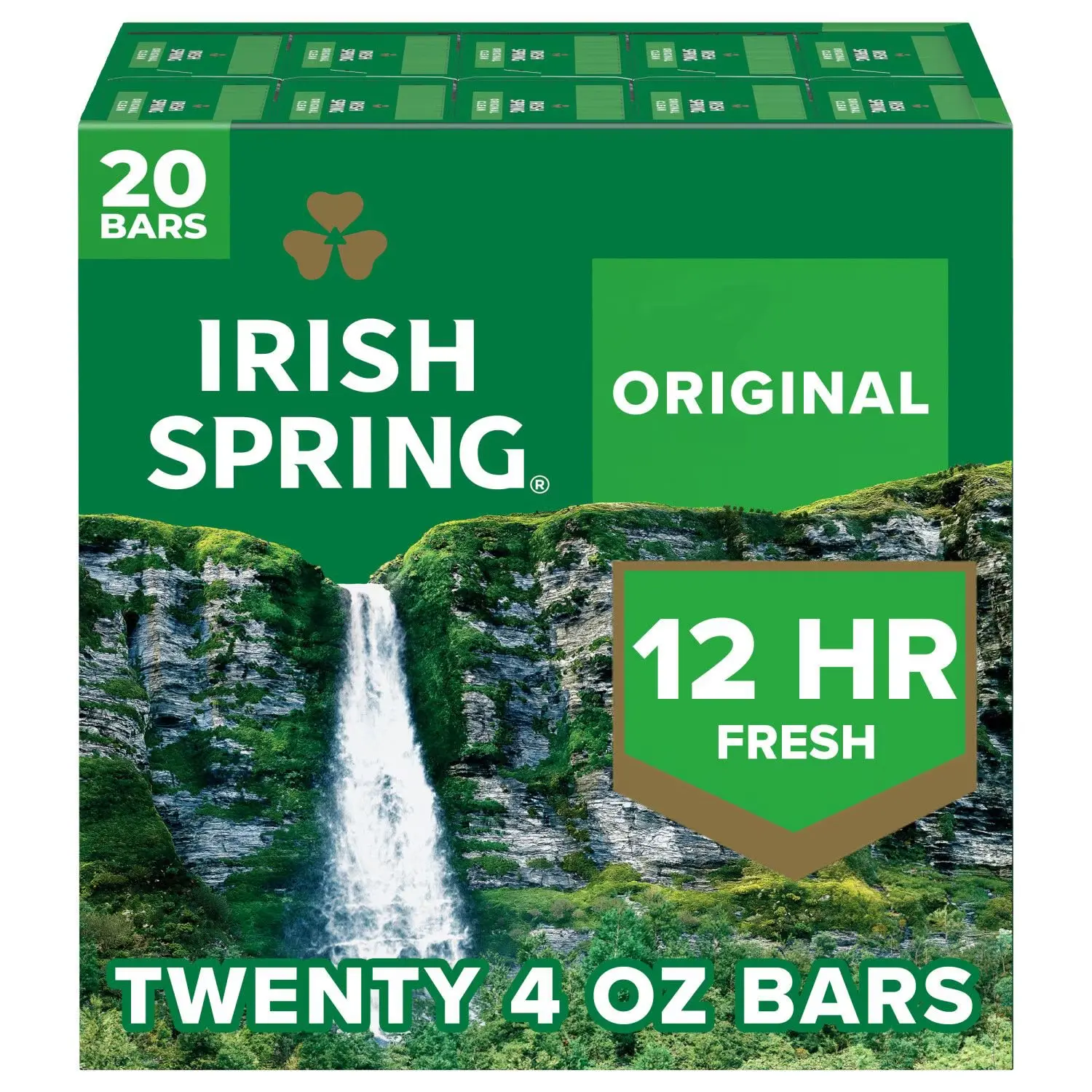Irish Spring Bar Soap, Original Clean, 4 oz., 20 ct.