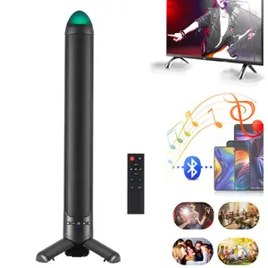 Desktop 3D Surround Soundbar Speaker 20W Portable Rechargeable Bluetooth Speaker W/ Remote Contorl For Home Theater TV Computer PC Awesome Gift