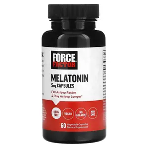 Force Factor Melatonin, 5 mg, 60 Vegetable Capsules