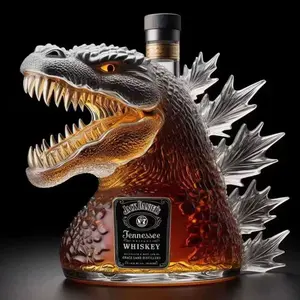 Popular Godzilla whiskey bottle collectible, suitable for bars, home decor, and holiday gifts