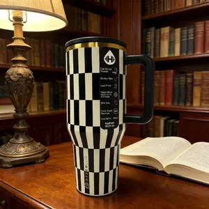 HYDROJUG Rodeo 40oz Black & White Plaid Limited Edition Insulated Stainless Steel Bottled Water Bottle, Portable Leakproof Travel Hydration Tumbler for Outdoor Use