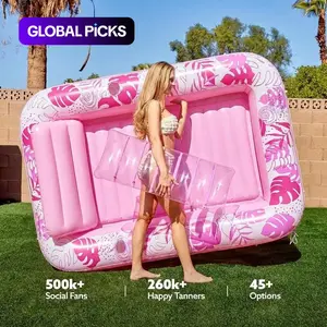 Mother's Day Gift Sunbathing Pool Lounger Float Pad, 70"x46"/85"x57" Swimming Pool Buoyancy, Adult Pillow Included, 4-In-1 Solar Bath Raft Flotation Board, Water Sofa Float #GLOBAL PICKS