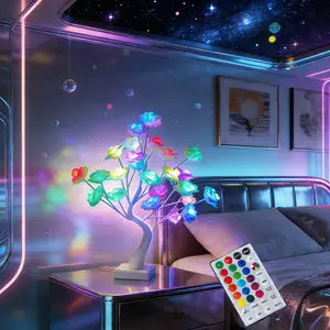 Rose Tree Light LED Mini Colorful Lights – Aesthetic RGB Room Decor Strip with Remote Control, 24 Modes, USB & Battery Powered, Unique Mother’s Day Gift 2026