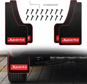 4 count  Mud Flaps Universal Rubber Mudguard - Soft Material Automotive  - Splash Guards Rubber mud Guard Universal Pickup SUV - No  Universal 43cm23cm0.5cm
