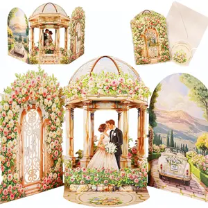 Wedding Pop Up Card - Romantic Card for Bride and Groom, Wedding Congratulations, Engagement, Newlyweds, Bridal Shower, Ideas Valentine’s Day for Girlfriend, Husband, Wife, Boyfriend, Bride, Groom