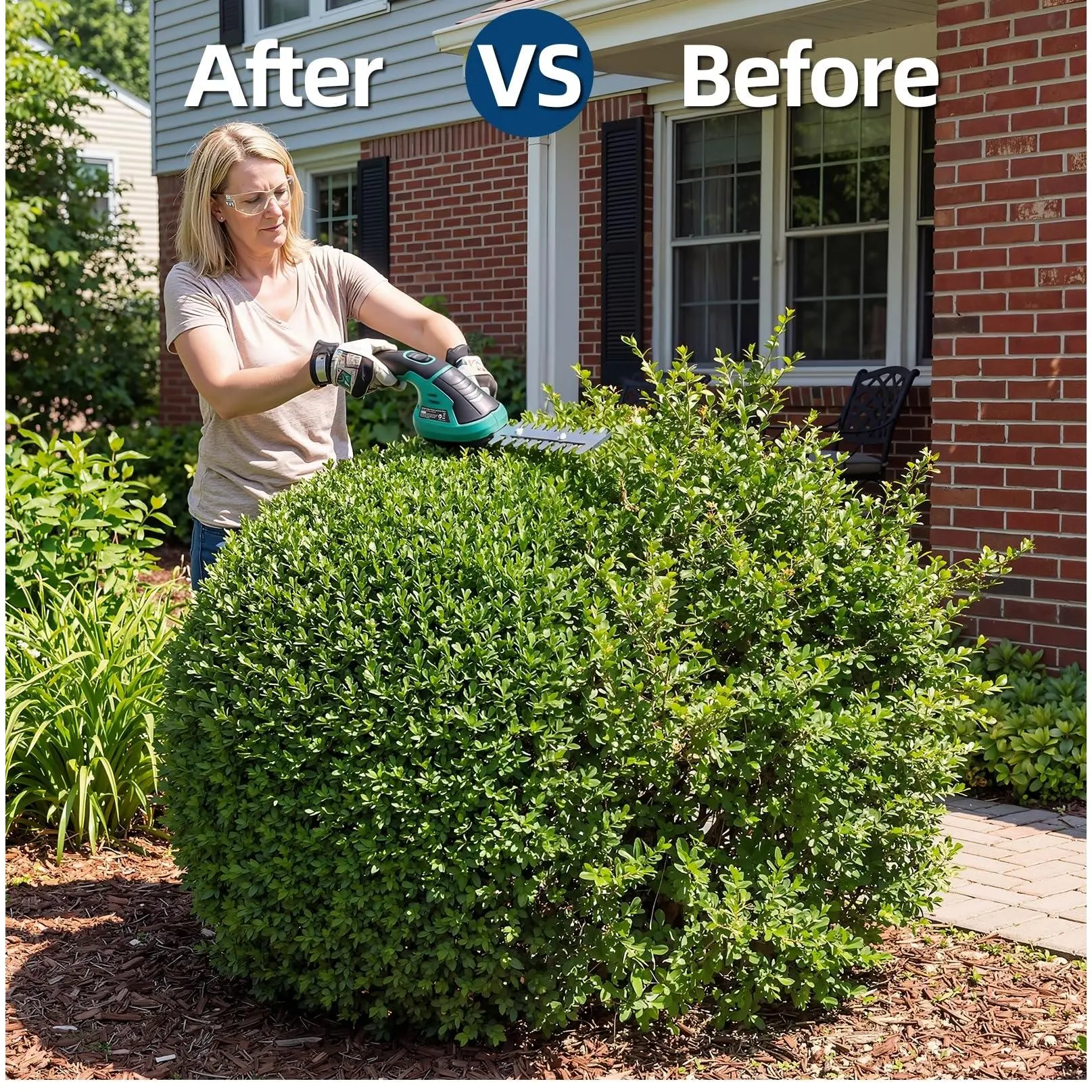 2-in-1 Wireless Electric Hedge Trimmer and Grass Shear – 7.2V Rechargeable Lithium-Ion, Handheld Garden Shrub Cutter, Type-C Charging Included, Ideal for Lawns and Hedges