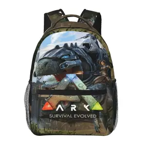 Funny Ark: Survival Evolved Backpack Large capacity Ark 2 daily commuter bag for Outdoor Hiking Business Anime Cartoon Casual ark survival evolved Business laptop Daypack  Unisex Gifts for Men Women