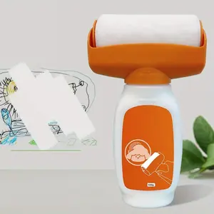 Refillable 4-Inch Paint Roller Brush with 500ml Reservoir, Wall Repair Touch-Up Painter Tool