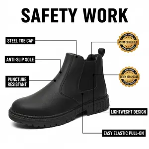 Unisex Construction Sneakers Safety Smash-Proof Puncture-Proof Breathable Chef Shoe Waterproof Anti-Slip Durable Outdoor Splash-Proof