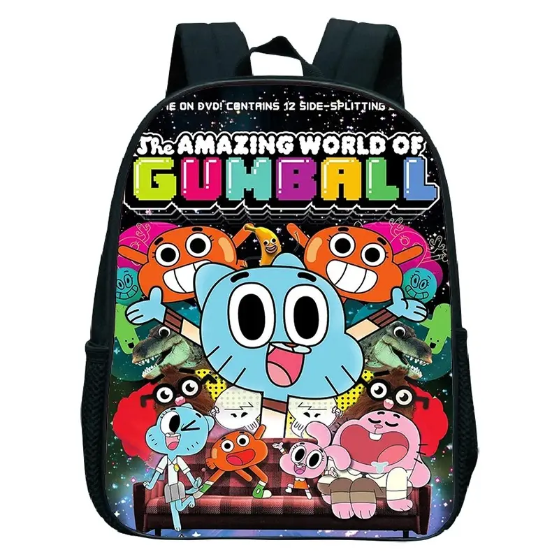 The Amazing World of Gumbal Backpack Schoolbag for Womens Mens Funny Cartoon Bookbag Anime Backpack Gift