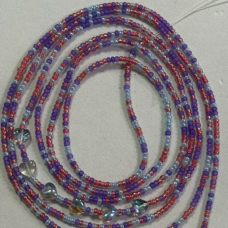Pixie dust tie on waist bead