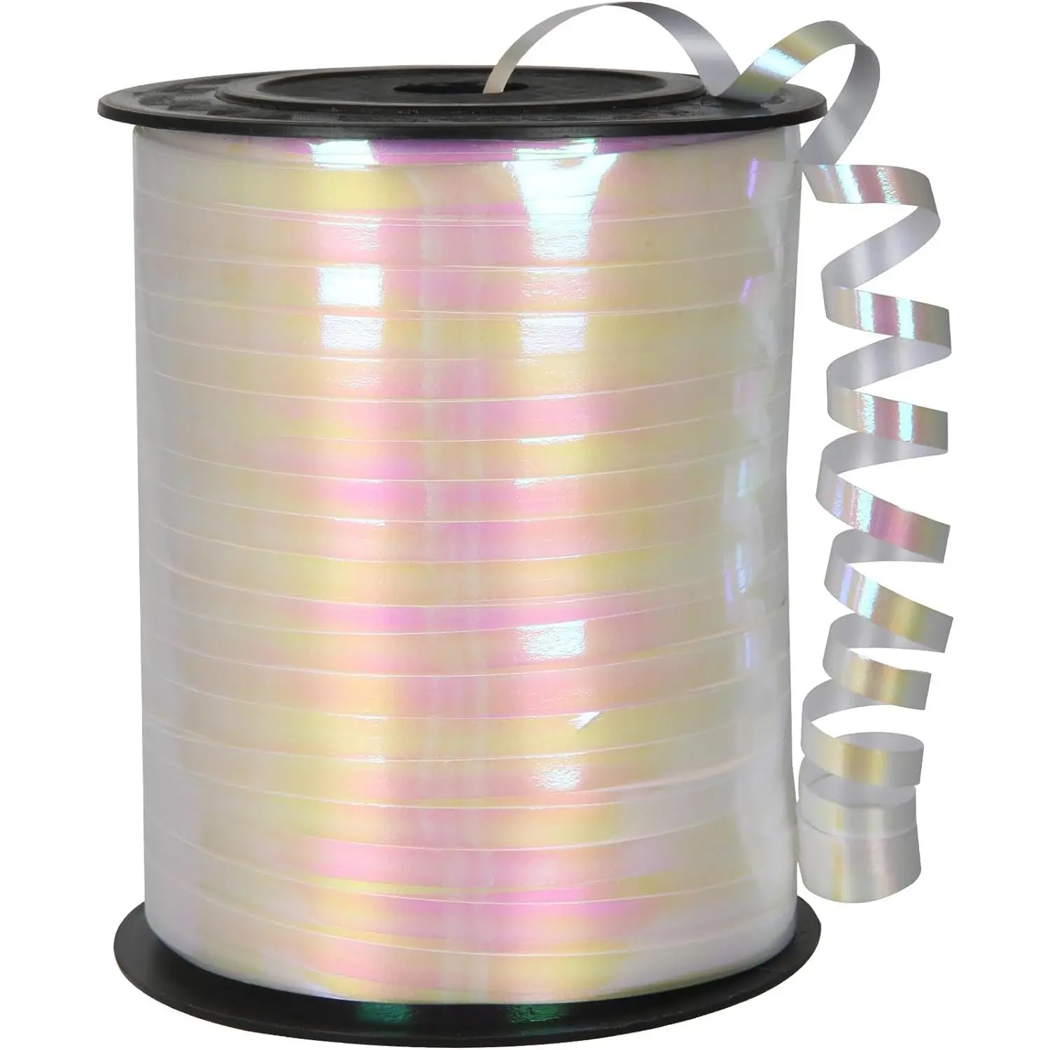 White Curling Ribbon - 500 Yard Iridescent  Gift Wrapping Balloon Baby Shower Christmas