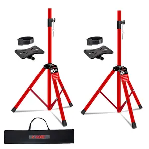 5 Core Speaker Stand 2Pc Adjustable 31 to 36" PA DJ Tripod Stands Heavy Duty w 35mm Pole 132Lb w Bag for Indoor Outdoor Use