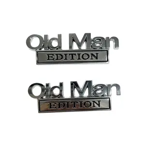 3D Old Man Emblem Stickers for Car - Universal Automotive Exterior Decals, Cars Stickers for Truck, SUV, Motorcycle - Funny Badge, Ideal Retiree Gag Gift
