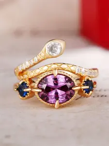 1 PC Glamorous Cubic Zirconia Ring For Women Wedding Engagement Jewelry Valentine's Day Party Gift