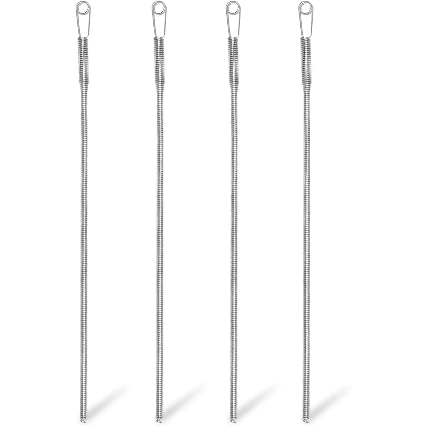 7mm Diameter Synthetic Spring Drawstring Threader (4Pcs, 25cm/9.84in) - Flexible, Elastic Sewing Tool Kit with Circular Ring Design for Hoodie, Sweatpants, Jackets