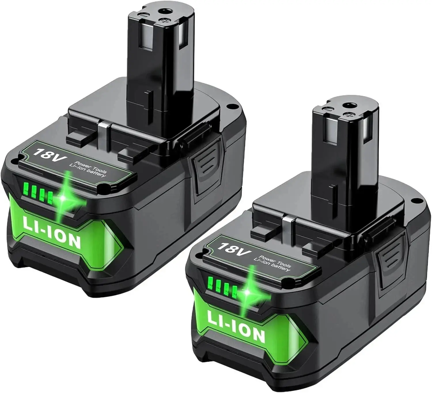 2-Pack Ryobi 18V 9Ah High-Capacity P109 Replacement Battery, Compatible with Ryobi 1+ P104, P105, P107, P108, P102, P103 Power Tools