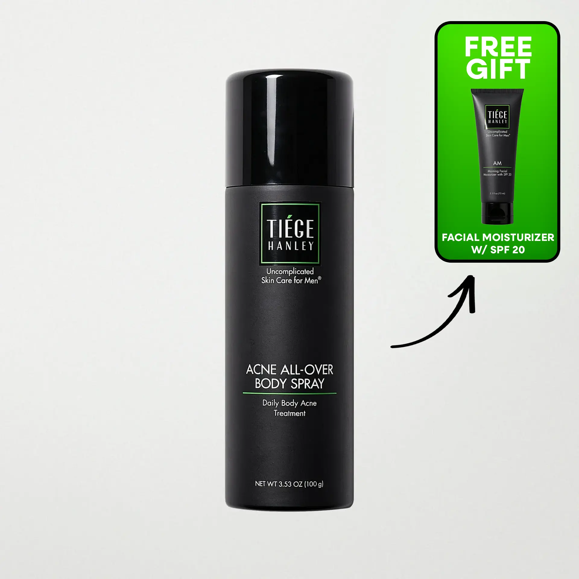 Tiege Hanley Acne All-Over Body Spray - High-Performance Daily Acne Treatment for Back Chest Shoulders & Hard-to-Reach Areas
