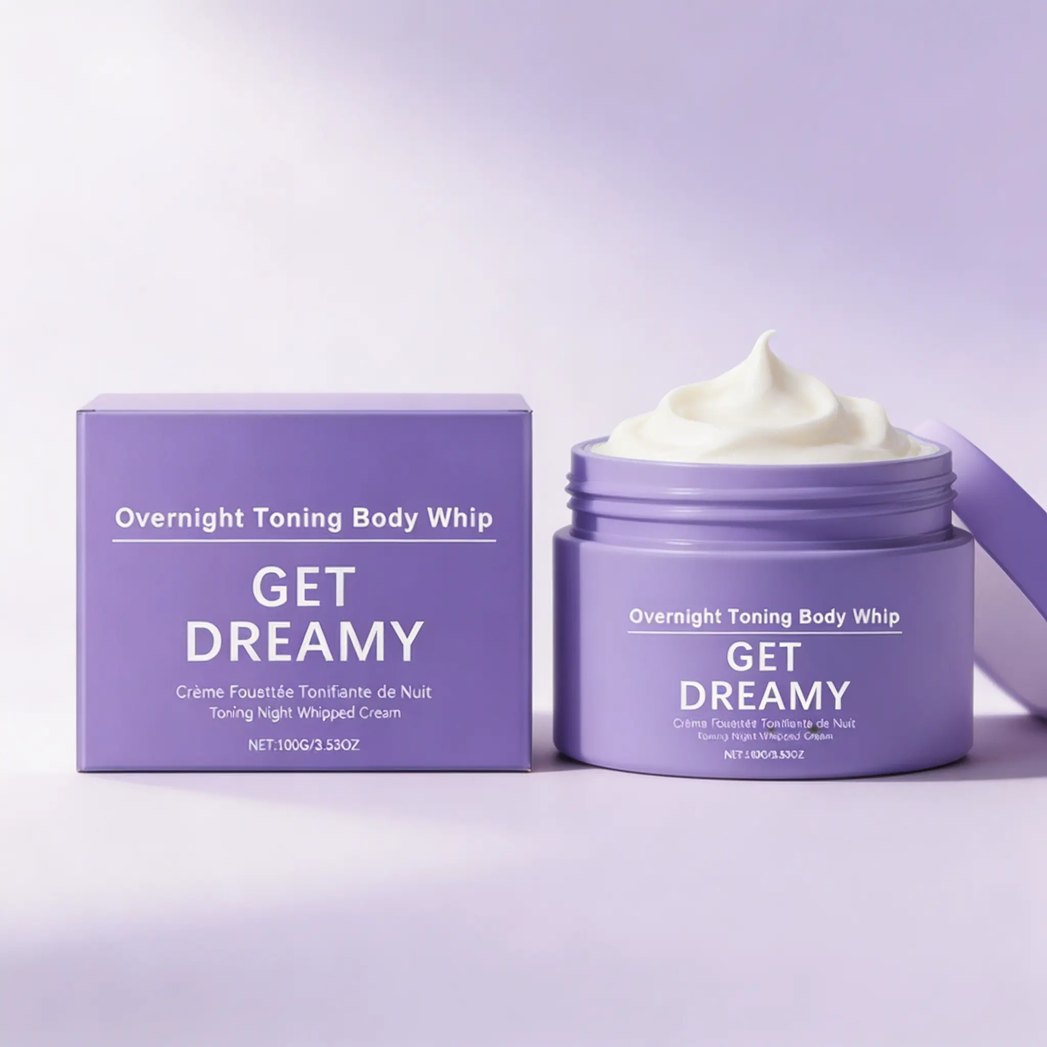 Overnight Toning Body Whip 100g – Dreamy Night Moisturizing Cream – Deeply Hydrates & Nourishes – Whipped Texture for Silky Soft Skin – Overnight Body Care for All Skin Types