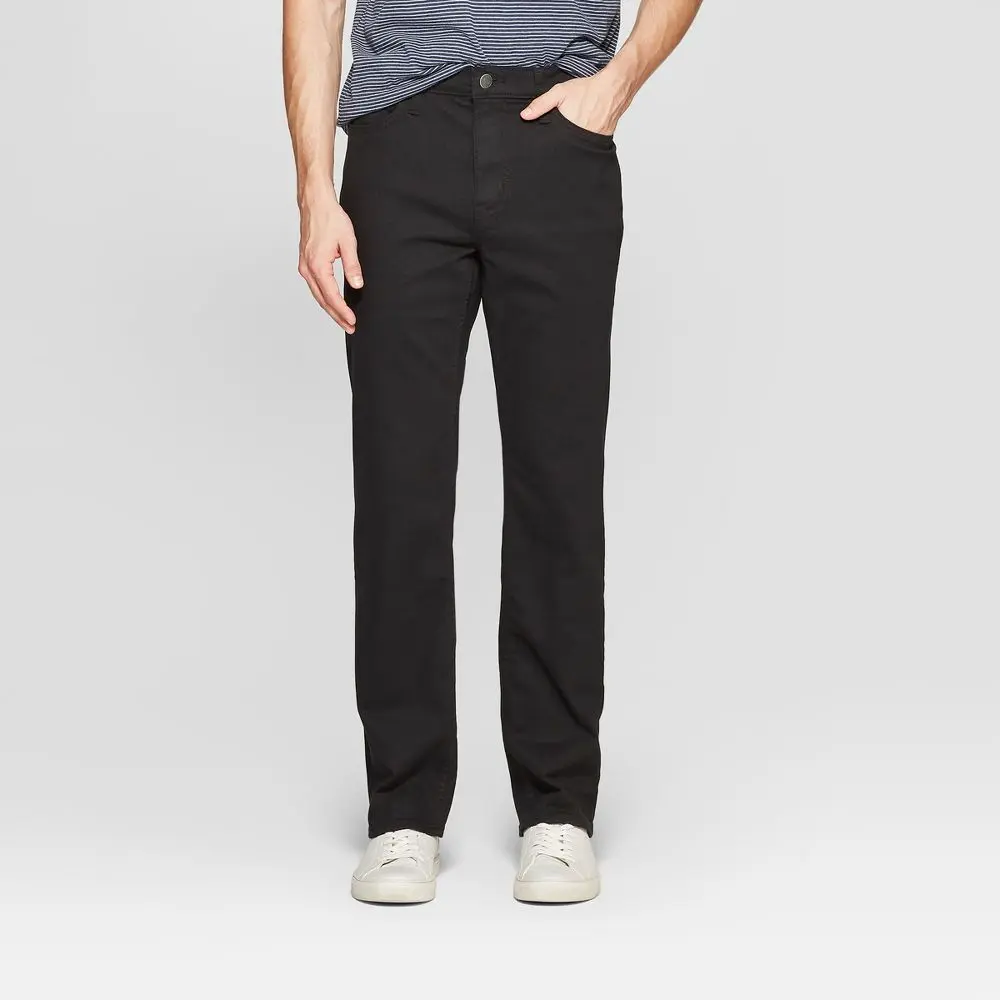 Men's Straight Fit Jeans - Goodfellow & Co Solid Black 40x32 Men's Straight Fit Jeans - Goodfellow & Co Solid Black 40x32