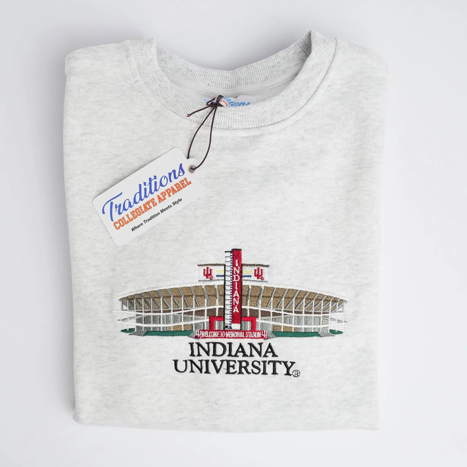 Indiana University Crewnecks, Embroidered Sweatshirt