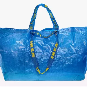 IKEA FRÄKTA New Large Reusable Tote Bag for Shopping Laundry & Storage Heavy-Duty 19 Gallon Capacity