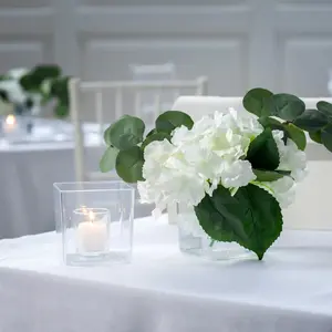 Bulk Clear Square Vases - 12 Pc.