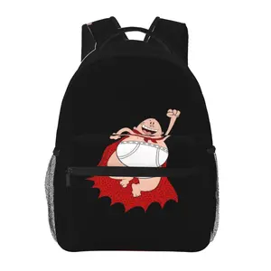 Cartoon Captain Underpants Backpack Large capacity lightweight the adventures of captain underpants Shoulder Bag Multi-Purpose captin underpants Laptop Bookbag for Men Women  Ideal for Work Camping Travel, family & friends commemorative gift